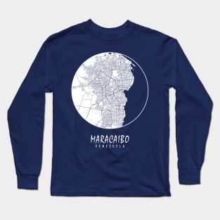 Maracaibo, Venezuela City Map - Full Moon Long Sleeve T-Shirt